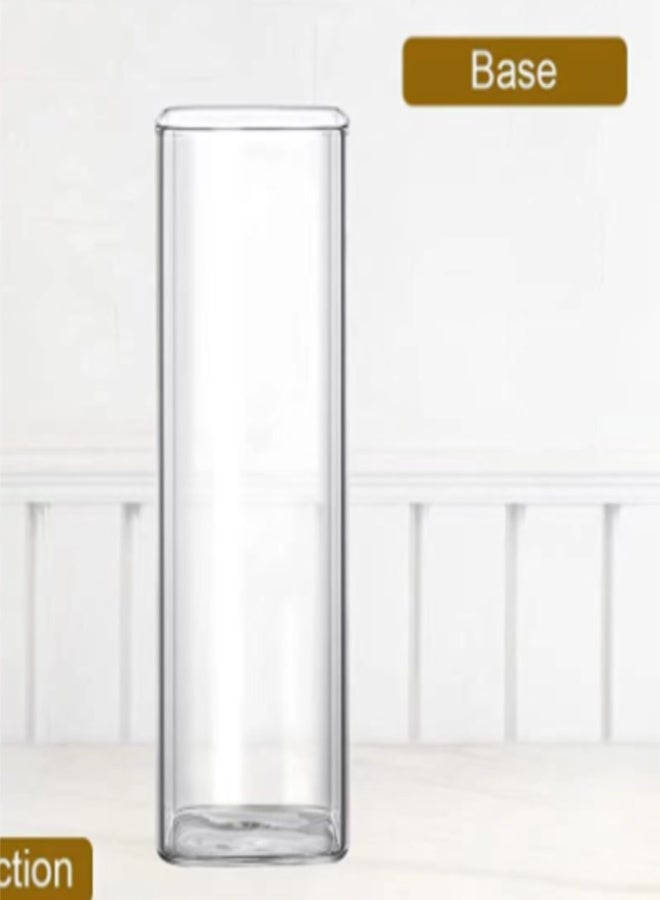 حامل أعواد البخور ومبخرة، كوب زجاجي مربع (بدون ملحقات) 60*200 - Image 3