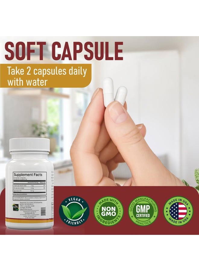 Shrink Spermidine Supplements Skin & Anti-Aging Support – 120 Vegan Caps 100% Natural Polyamine for Men and Women, Overall Wellness – Non-GMO, USA Made – with High Spermidine, Zinc & Thiamin - Image 2