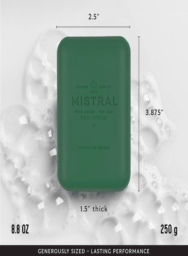 Mistral Cypress Oak Luxury Bar Soap for Men | Men’s Natural Soap Bar | Paraben, Phthalates Free | Moisturizing & Triple-Milled Natural Soap for Men - Made in France | Large, 8.8 oz - Image 3