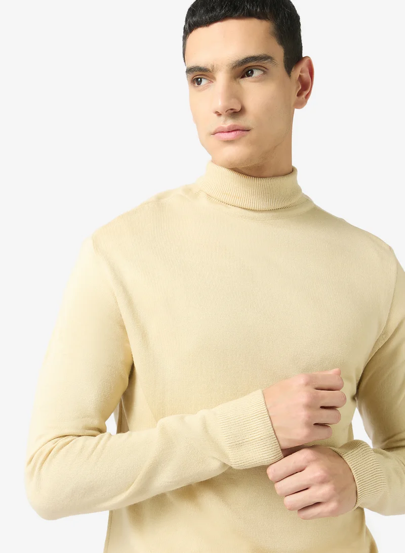 Robert Wood  Casual High Neck Pullover Sweater for Men | Best Price UAE