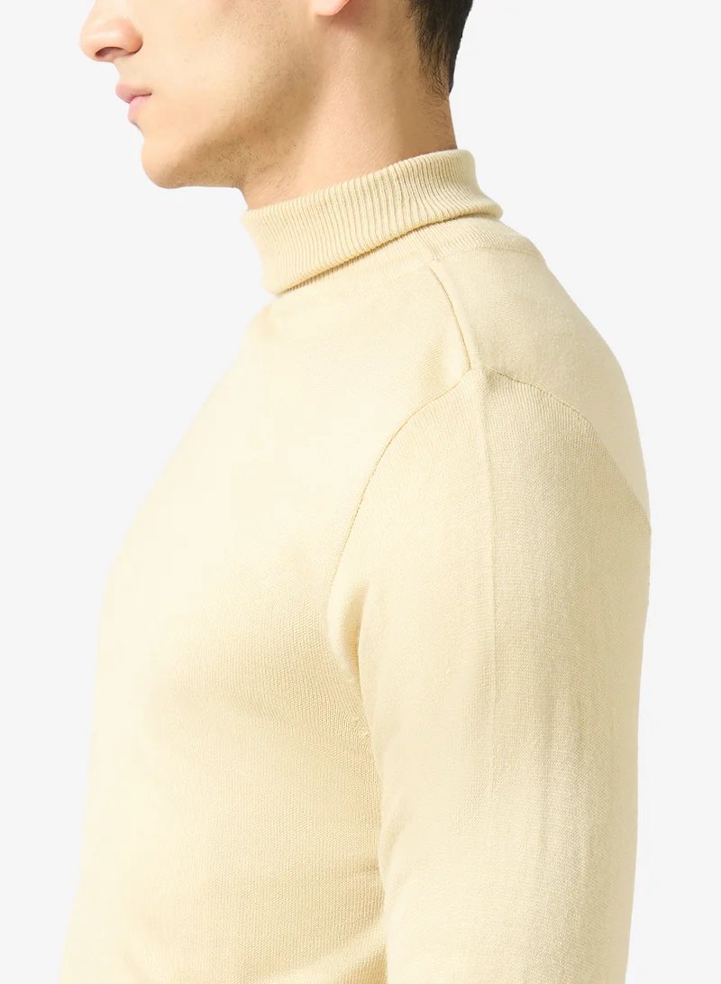 Robert Wood  Casual High Neck Pullover Sweater for Men | Best Price UAE