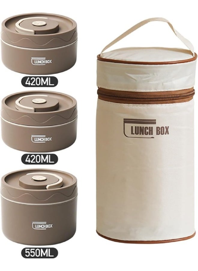 Generic 3 lunchboxes + 2 thermal lunchbags, 420ml capacity, 6.5cm x 11.5cm 1 thermal lunchbag, 550ml capacity, 8.5cm x 11.5cm 1 thermal lunchbag  - Image 4
