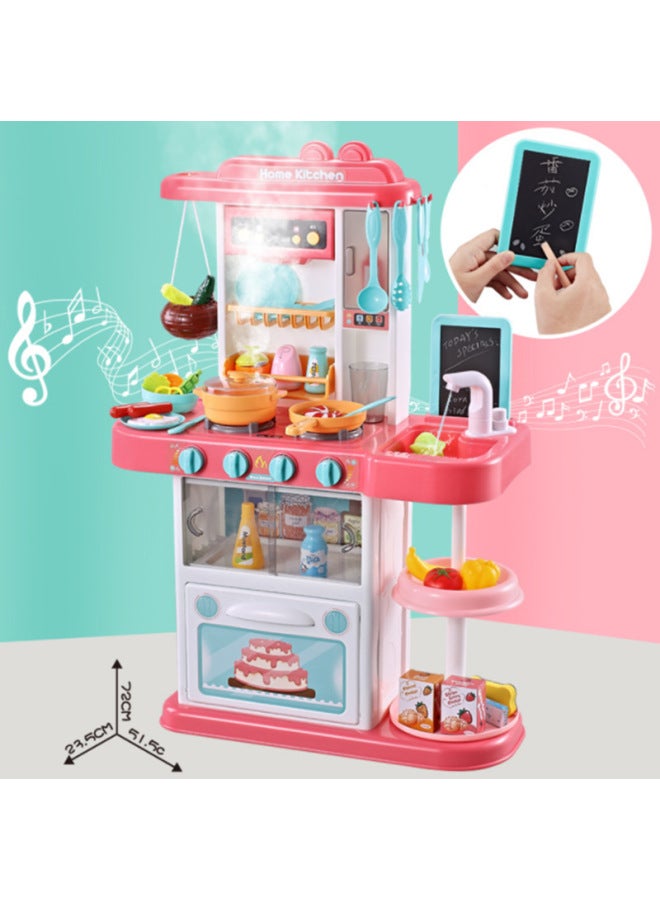 Children's Play House Spray Kitchen Toys Girls Really Cook Baby Simulation Tableware Set Gift Box Wholesale-Color:Medium Kitchen Toys High 39.5cm (press Water) 【green】 Chinese Color Box - Image 3