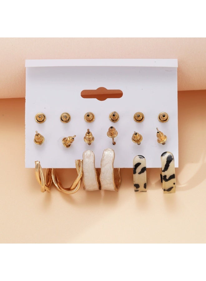 Goolsky 6-Pair C-Shaped Hoop Earring Set – Minimalist Chunky & Classic Hoops for Women, Gold & Silver-Tone - Image 5