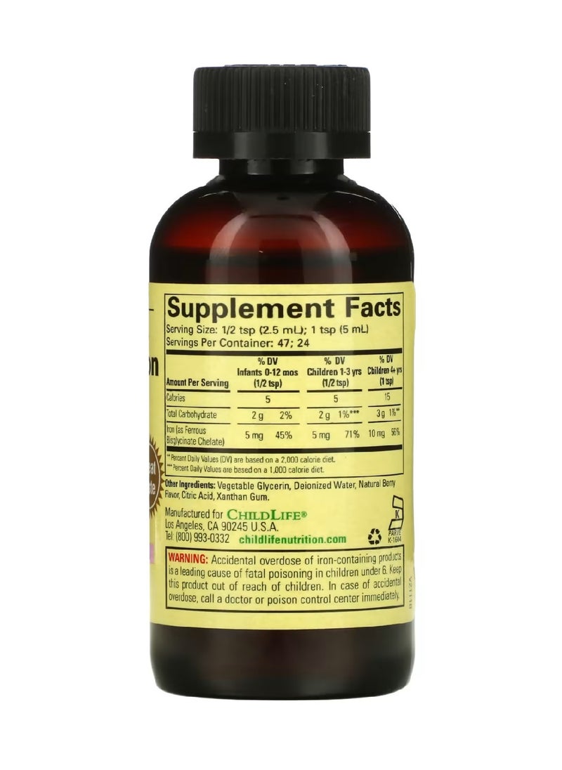 CHILDLIFE ESSENTIALS Liquid Iron Natural Berry Flavor 118 ml  - Image 2