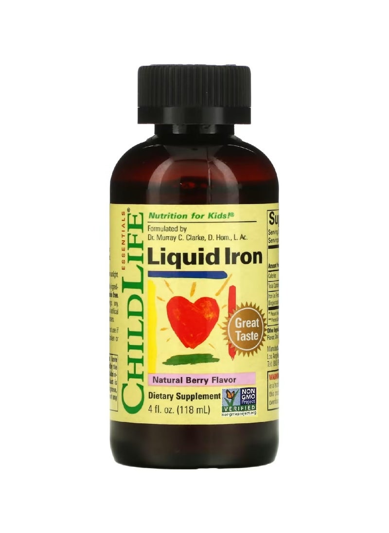 CHILDLIFE ESSENTIALS Liquid Iron Natural Berry Flavor 118 ml  - Image 1