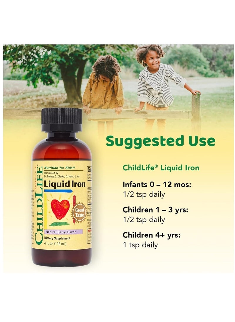 CHILDLIFE ESSENTIALS Liquid Iron Natural Berry Flavor 118 ml  - Image 3