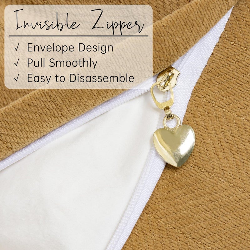 ZWJD Mustard Yellow Throw Pillow Covers 12x20 Set of 2 Chenille Pillow Covers with Elegant Design Soft and Luxurious Decorative Throw Pillows for Couch, Bed, and Home Decor - Image 3