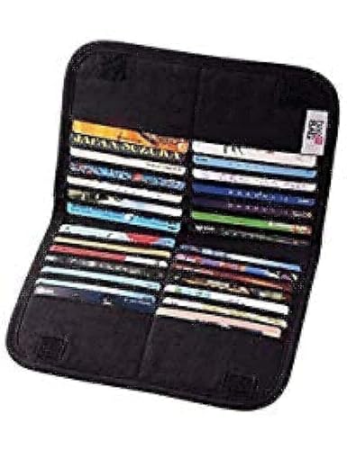 iN. Slim credit card holder wallet, Gift card display case, Minimalist light thin card storage case rfid blocking for men & women, with 28 slots in black - Image 1