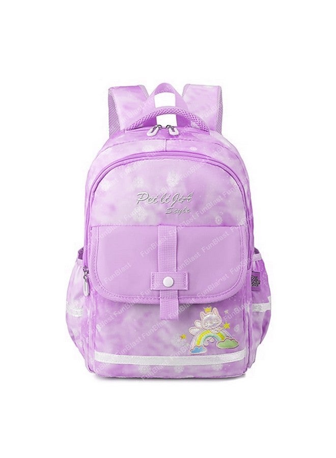 FunBlast Unicorn Backpack for Children - School Bag for Student, School and College Bags, Lightweight Large Capacity Bag for Boys Girls Kids, Travel Bag, Picnic Bag (42 X 29 X 18 CM) (Purple) - Image 1