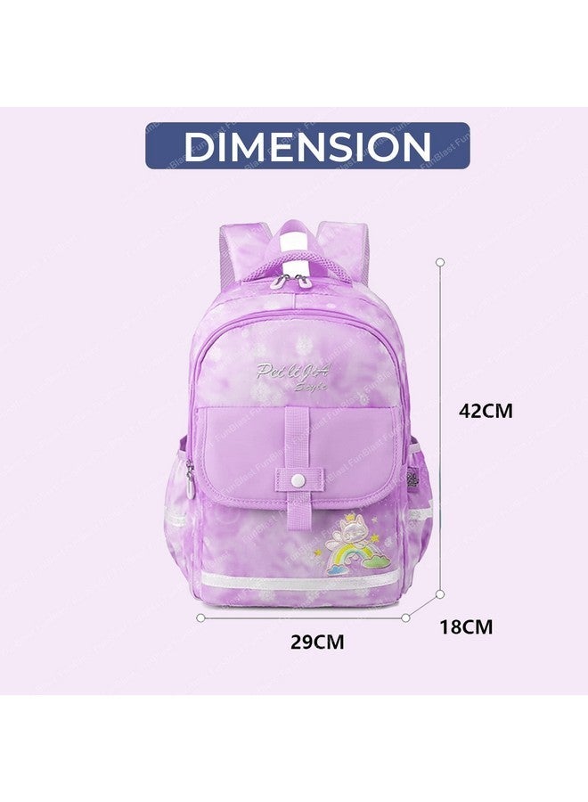 FunBlast Unicorn Backpack for Children - School Bag for Student, School and College Bags, Lightweight Large Capacity Bag for Boys Girls Kids, Travel Bag, Picnic Bag (42 X 29 X 18 CM) (Purple) - Image 2