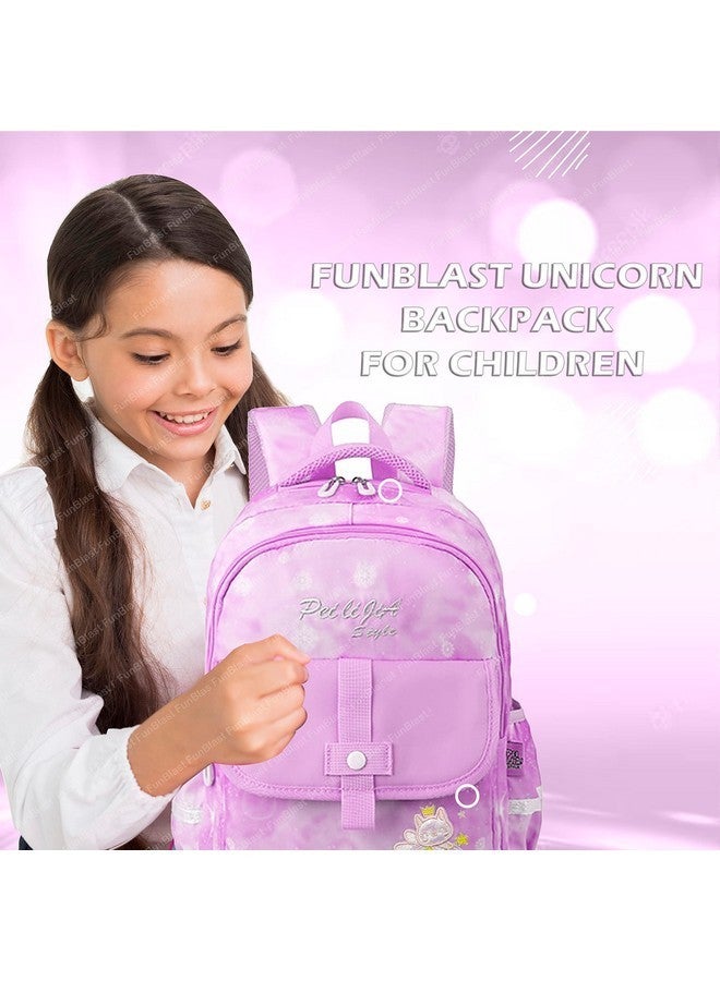 FunBlast Unicorn Backpack for Children - School Bag for Student, School and College Bags, Lightweight Large Capacity Bag for Boys Girls Kids, Travel Bag, Picnic Bag (42 X 29 X 18 CM) (Purple) - Image 4