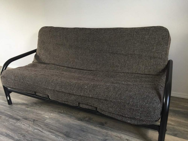 OctoRose OctoRose Full Size 3 Side Zipper Premium Upholstery Basketweave Thick Linen Brown Mixed Futon Cover SlipcoverSofa Day Bed Couch Mattress Cover Couch Protector Cover ONLY LinenBrown 