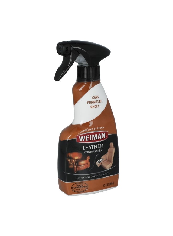 Weiman UV-Resistant 3-In-1 Leather Cleaner and Conditioner Spray 355 ml 75 - Image 2