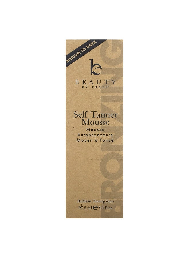 Beauty by Earth Beauty By Earth, Self Tanner Mousse, Medium to Dark, 3.3 fl oz (97.5 ml) - Image 2