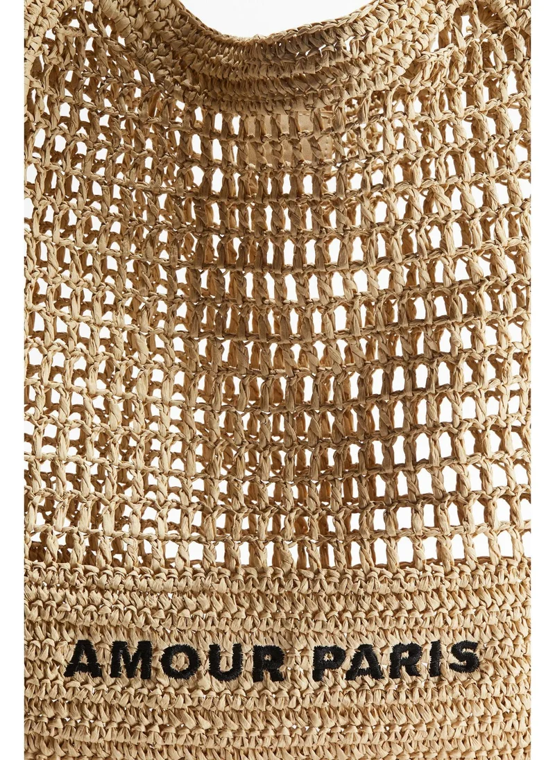 اتش اند ام Straw tote bag