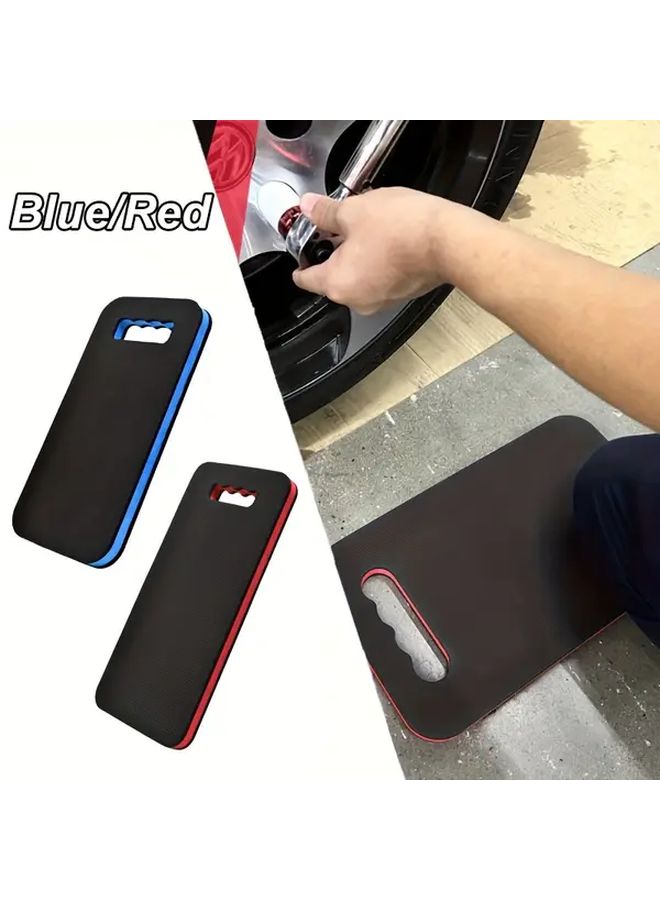 Blue EVA Kneeling Pad with Handle Thickened Portable Outdoor Cushion for Car Repair Gardening - Image 1