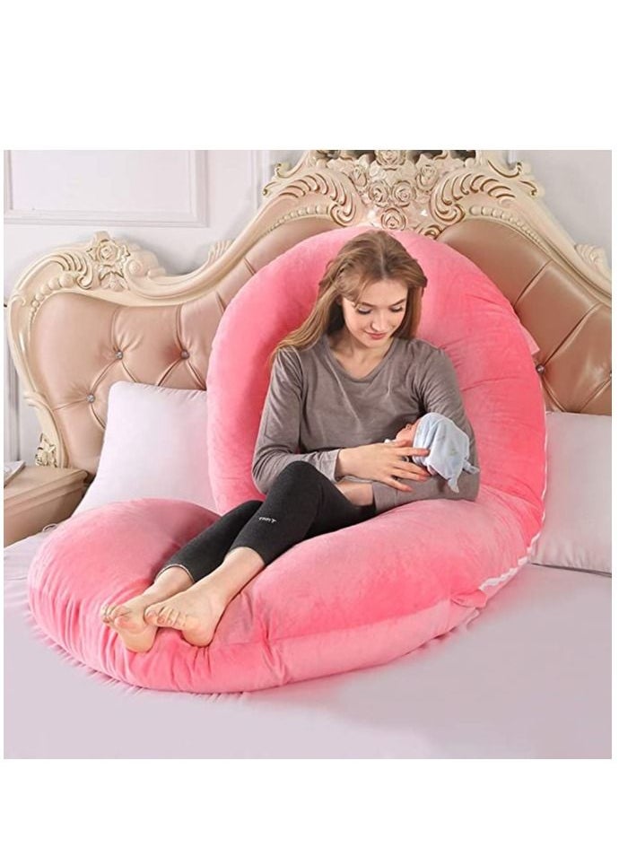 molody U Shaped Nursing And Maternity Pillow With Removable Velvet Cover  - Image 1