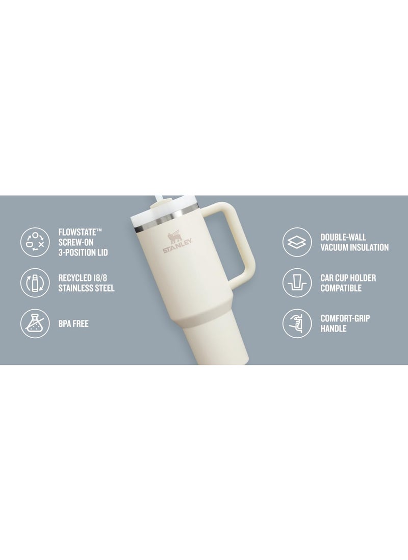 Stanley - Stanley Quencher H2.0 FlowState Stainless Steel Vacuum Insulated Tumbler with Lid and Straw, Paired with Non-Slip Silicone Cover, Great for Water, Iced Tea or Coffee, Smoothie and More, 40 OZ - Image 1