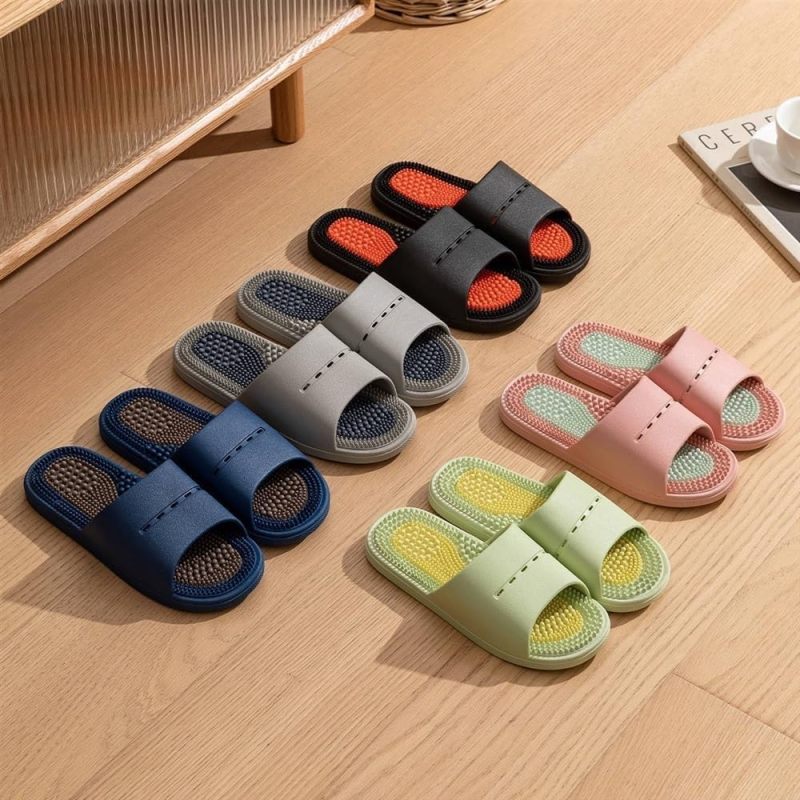 Reflexology Massage Slippers: Pink Open-Toe Design - Acupressure Foot Sandals for Home Foot Pain Relief - Image 4