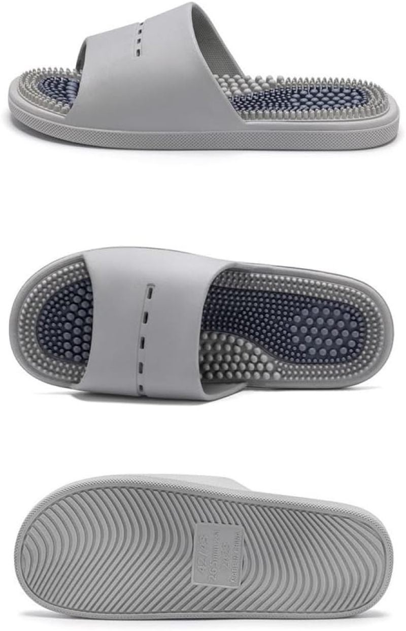 Reflexology Massage Slippers: Pink Open-Toe Design - Acupressure Foot Sandals for Home Foot Pain Relief - Image 3