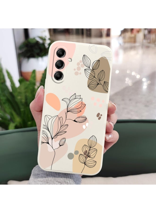 فكرة لحافظة Samsung Galaxy A55 5G تصميم إبداعي بنمط زهور رفيع وناعم من السيليكون لحماية غطاء Galaxy A55 5G - أبيض موراندي - Image 5