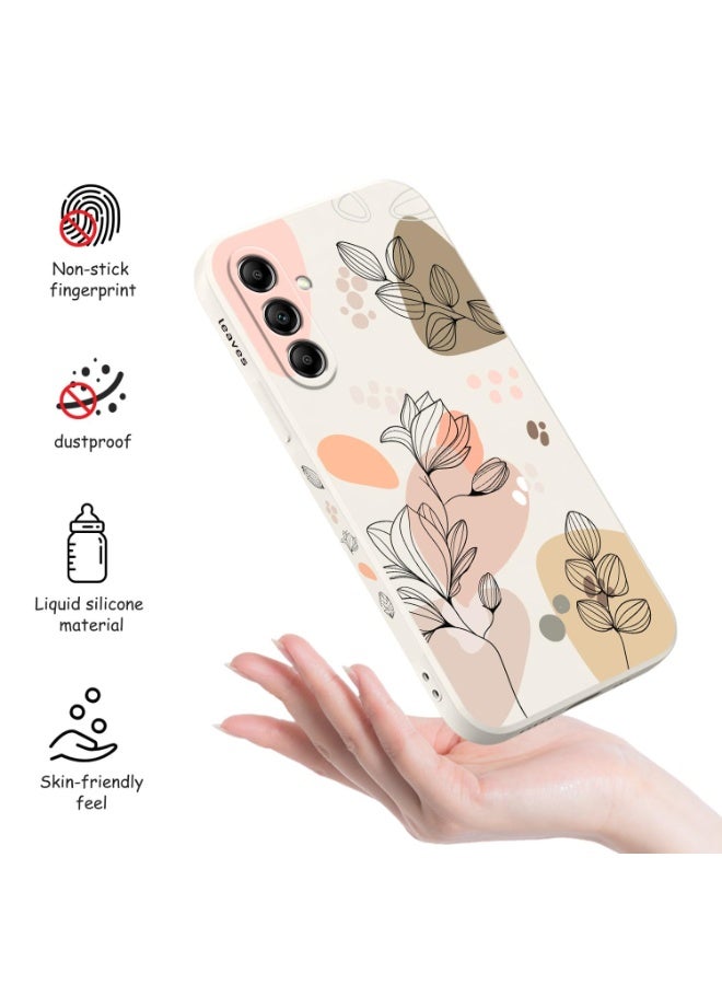 فكرة لحافظة Samsung Galaxy A55 5G تصميم إبداعي بنمط زهور رفيع وناعم من السيليكون لحماية غطاء Galaxy A55 5G - أبيض موراندي - Image 4