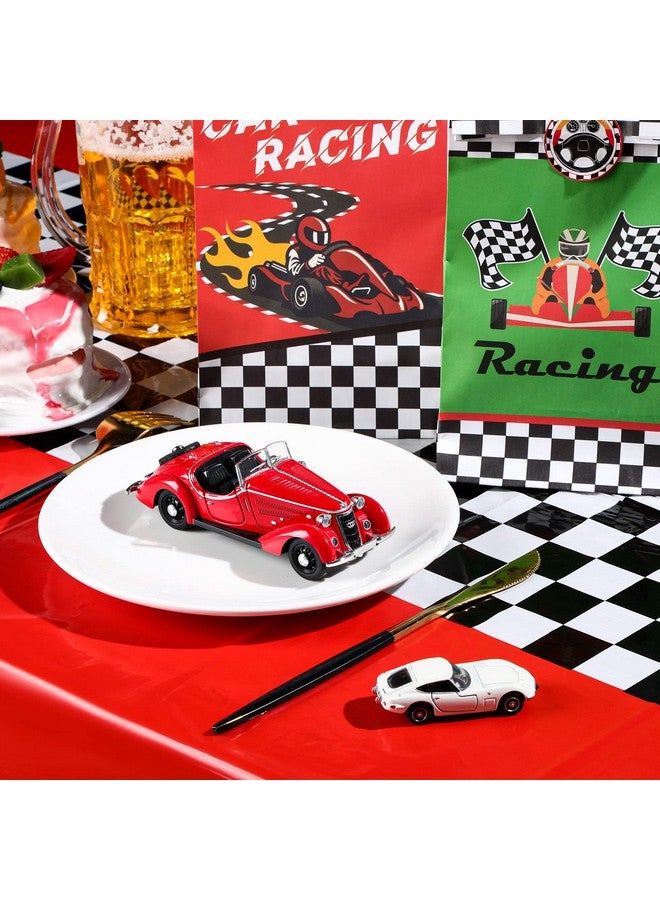 Irenare لوازم حفلة عيد ميلاد سيارة إيرينار، زينة حفلة سباق، غطاء طاولة طريق، عداء طاولة مضمار السباق، أغطية طاولات لموضوع عيد ميلاد الأولاد، 54 × 108 بوصة (أحمر، 2 ورقة) - Image 4
