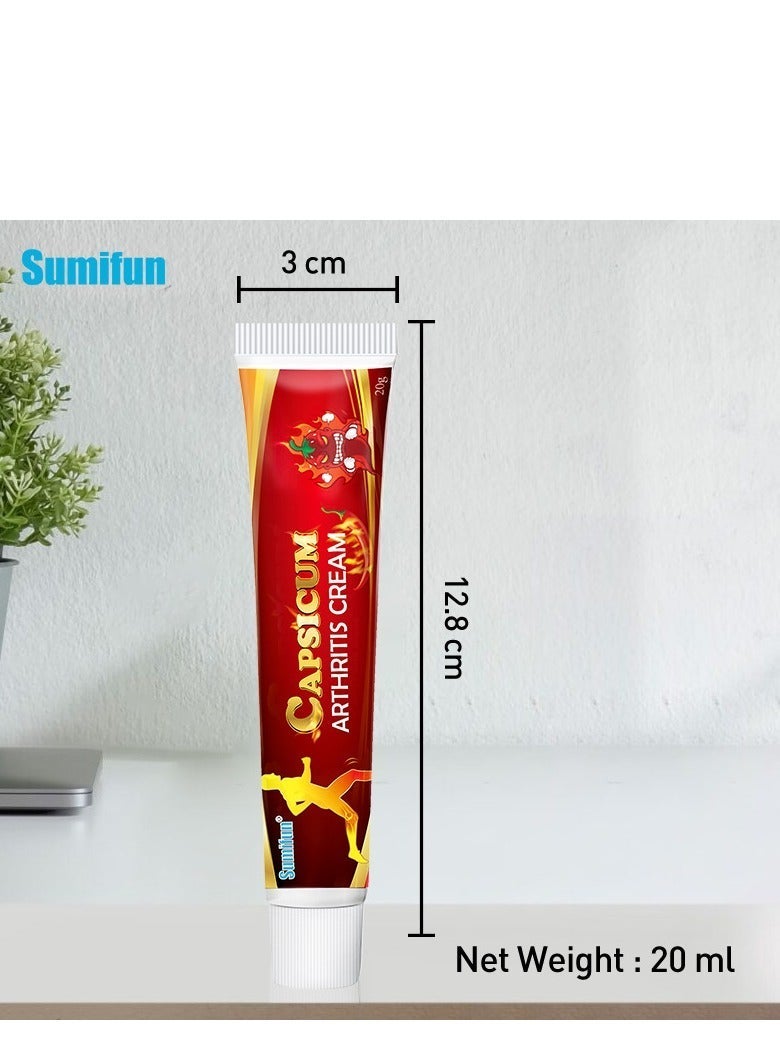 Sumifun كريم الفلفل الحار لالتهاب المفاصل، كريم لتسكين الآلام للأشخاص غير الأصحاء الذين يعانون من آلام في الرقبة والكتف والخصر والساق والمفاصل 20 مل - Image 5