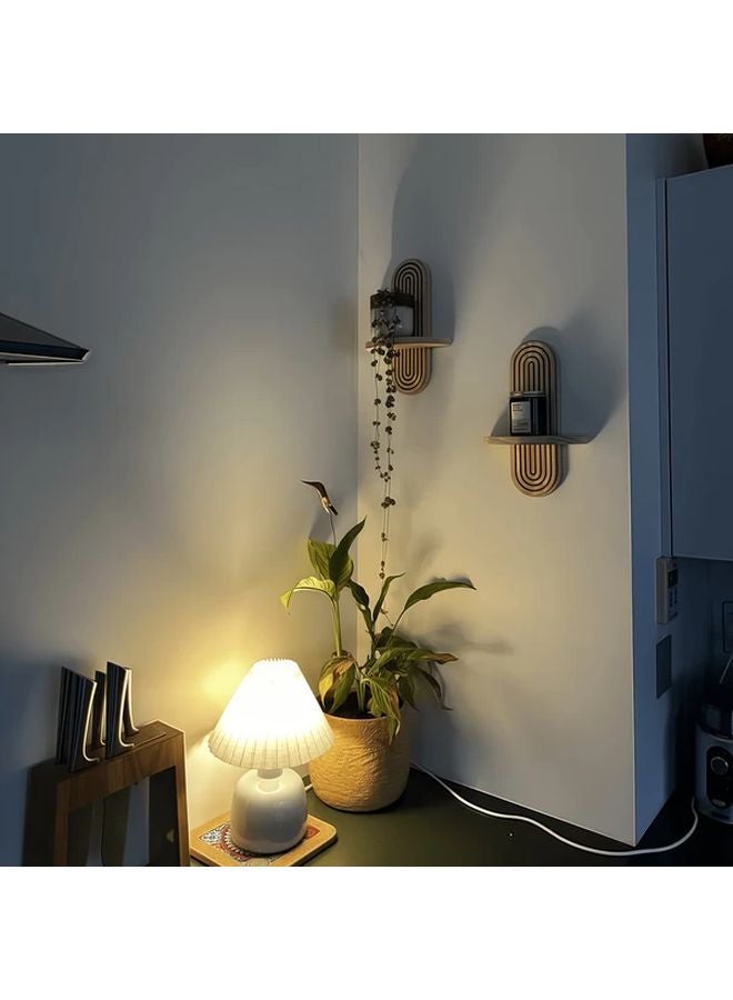 Bohemia Style Wooden Wall Shelves Vintage Carved Design Floating Shelves for Bathroom Living Room Bedroom Kitchen Decor - Image 3