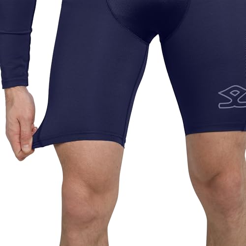 SHREY Intense Compression Short Tights for Mens (L, Navy) - Image 4