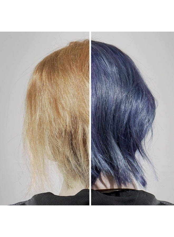 Pallure Color Pigment Refresher Mask, Semi Permanent Hair Color Depositing Conditioner, 8.5 Oz Smokey Blue  - Image 4