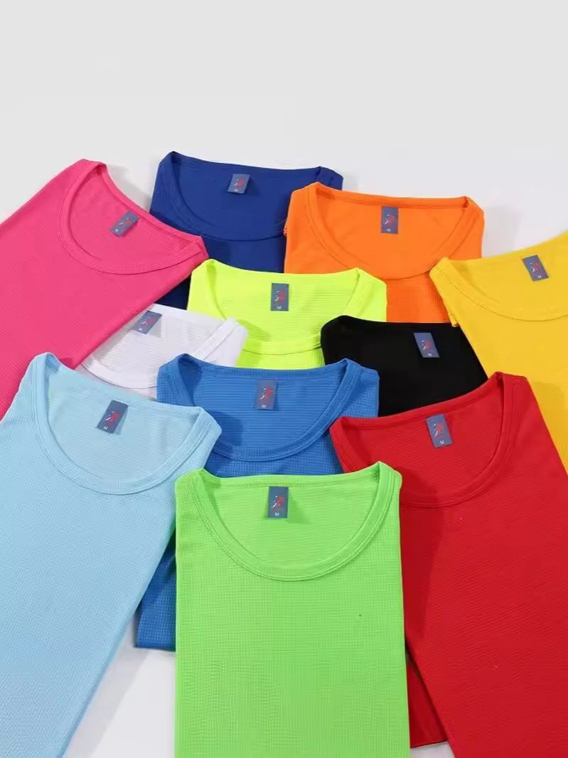 Niche Simple Quick-Drying Round Neck Men'S Short-Sleeved T-Shirt Summer 2025 Solid Color T-Shirt Loose Round Neck Casual Tight T-Shirt - Image 2