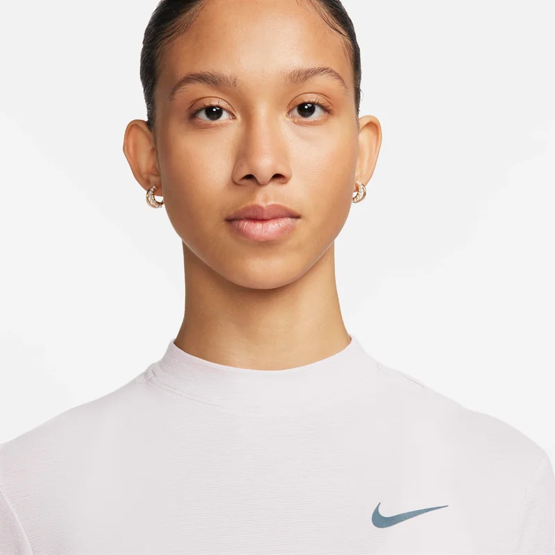 Nike Ivory Women's Swift Dri-FIT Mock-Neck Long-Sleeve Running Top for Women | Best Price UAE