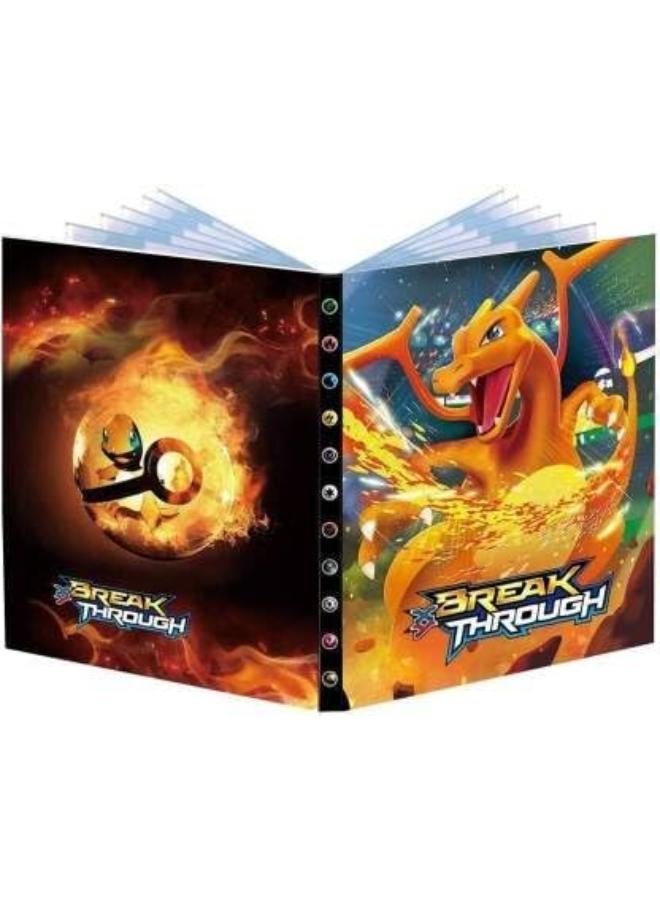 Big Album With 208 Spaces (Multicolor) (Multicolor) | Album Cartoon Prints Pokmon Cards Binder Cards Pack Bag Gift for Kids Boys