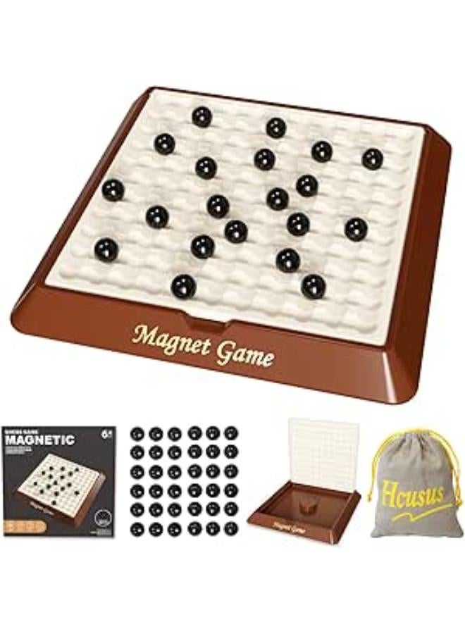 Magnetic Chess Game, Magnet Games for Adults and Kids with Storage Board Board Game for Family Game Night, 2-4 Players