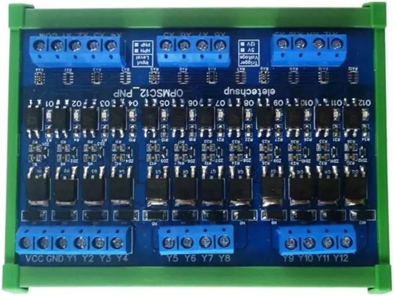 PLC Signal Amplifier Board 12CH 12V 24V PNP NPN to PNP 5A Solid State Relay Module With Shell - Image 2