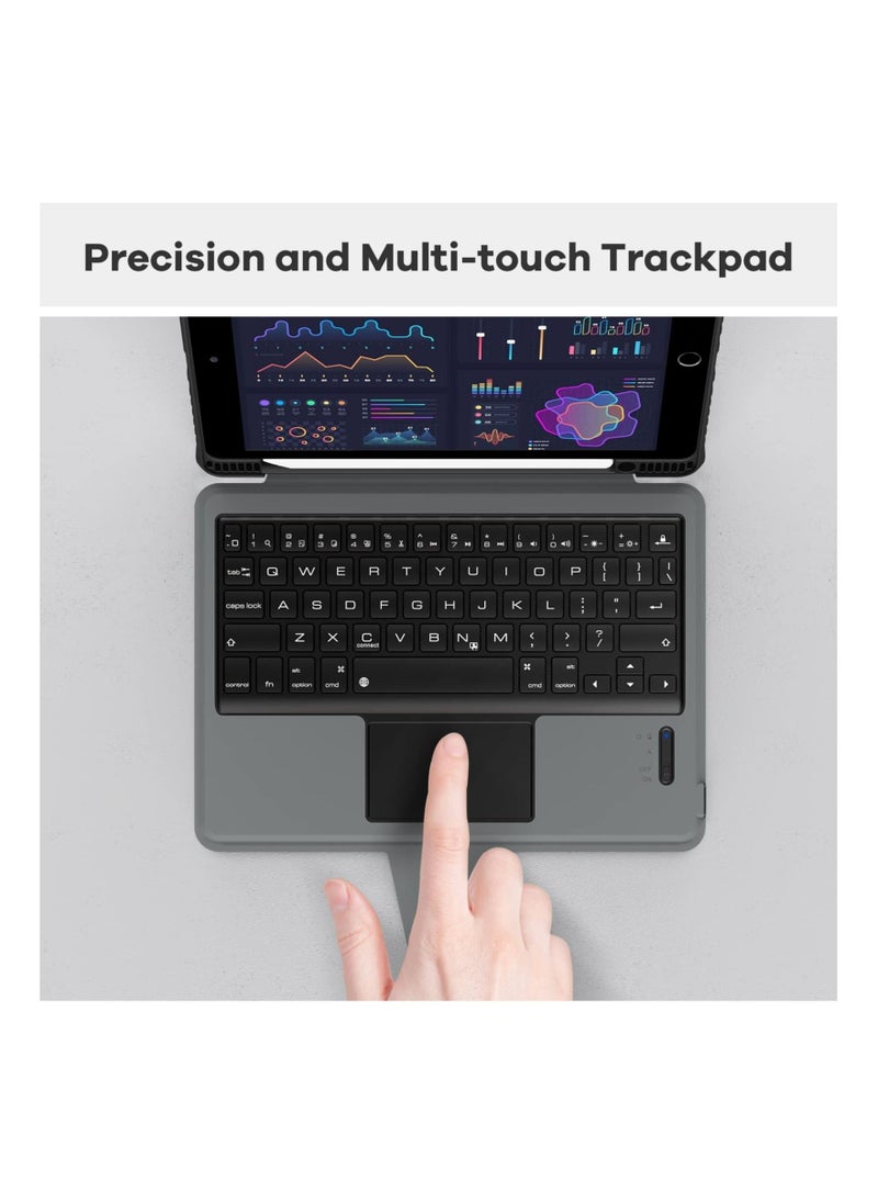Nillkin Bumper Combo Keyboard Case with Magic Trackpad Built-in Pencil Holder Detachable Keyboard Sliding Camera Cover Compatible Apple iPad 10.2 (2019) iPad 10.2 (2020) iPad 10.2 (2021)
