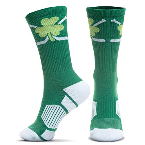 ChalkTalkSPORTS Hockey Performance Crew Socks - Shamrock - Mid-Calf Socks - Green - Adult - Image 4