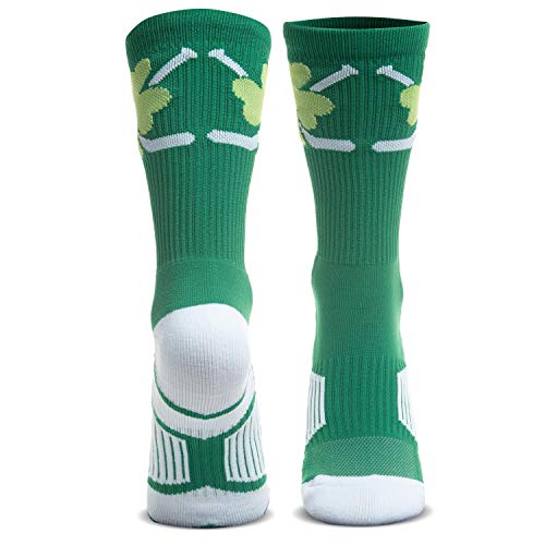 ChalkTalkSPORTS Hockey Performance Crew Socks - Shamrock - Mid-Calf Socks - Green - Adult - Image 2