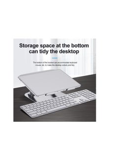 Adjustable Aluminum Laptop Stand – Portable Foldable MacBook Holder with Cooling Lift and Non-Slip Feature