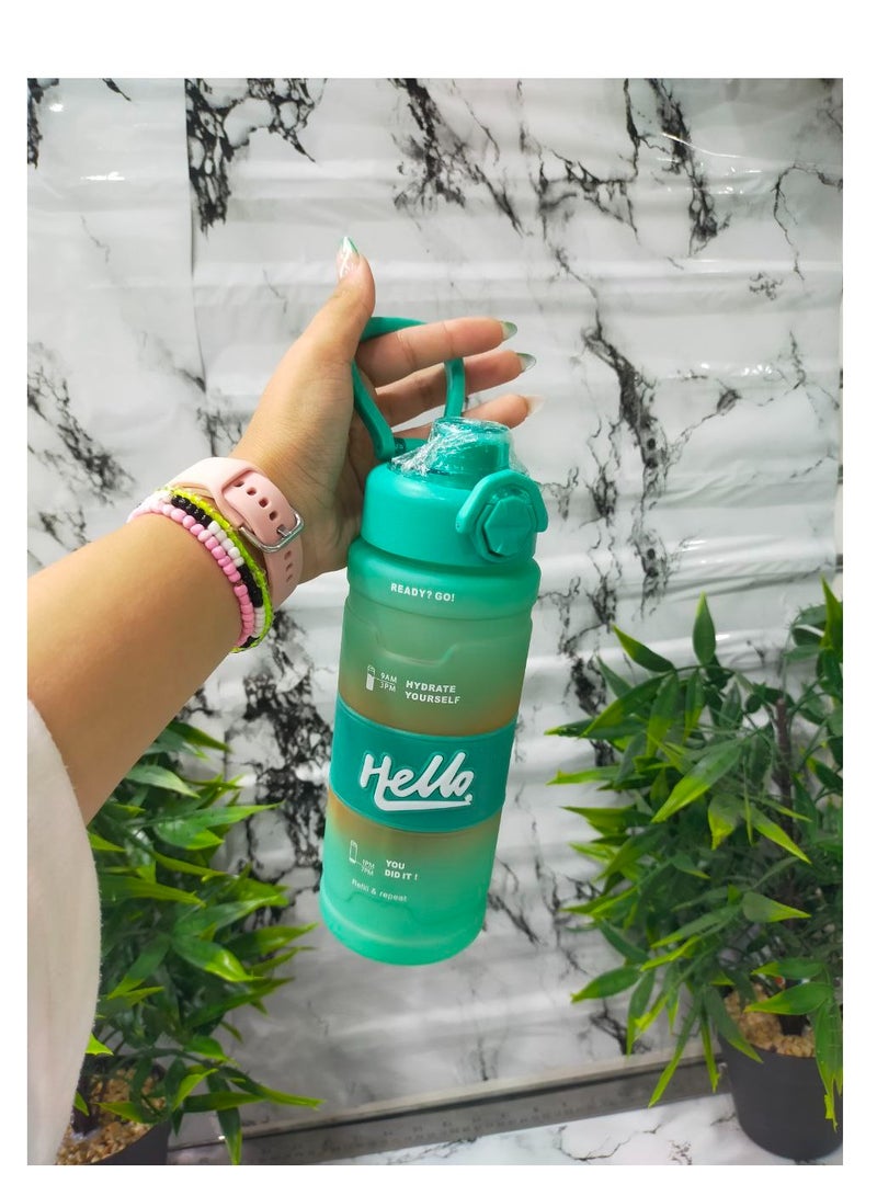 High-Quality Acrylic Bottle with Elegant Design – 800ml Capacity with Carry Handle for Easy Use, Perfect for Gyms, Universities, and Schools D 