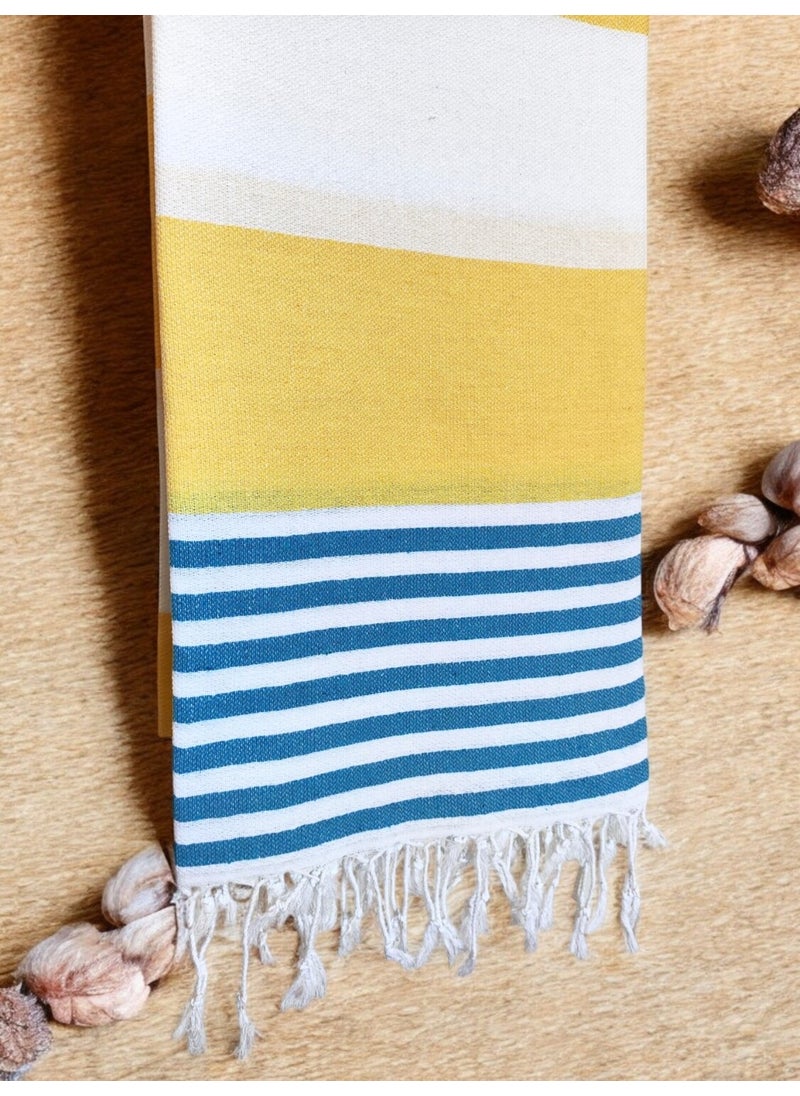 Cnr Garden 100% Cotton Buldan Peshtemal Beach Towel Bath Towel Striped Patterned Plain  - Image 3