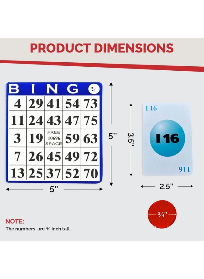 Mr Chips - Bingo Game With Bingo Cards And Chips - 18 Bingo Cards, 300 Bingo Chips And Bingo Calling Cards - Fun Bingo Games For Family, Reusable Bingo Cards, Bingo Game For Kids - Image 1
