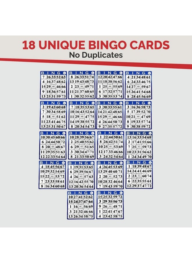 Mr Chips - Bingo Game With Bingo Cards And Chips - 18 Bingo Cards, 300 Bingo Chips And Bingo Calling Cards - Fun Bingo Games For Family, Reusable Bingo Cards, Bingo Game For Kids - Image 1