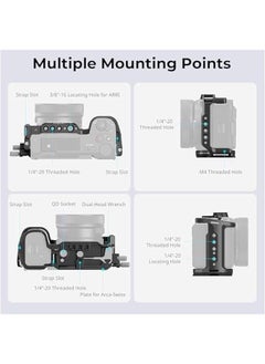 Arabest SmallRig ZV-E10 II Cage Kit with HDMI Cable Clamp, Arca Quick Release Plate, Cold Shoe, and 3/8''-16 Threaded Holes for Sony ZV-E10 II, Full Vlog Access  - Image 3