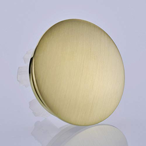 Orhemus Solid Brass Sink Overflow Cap Round Hole Cover for Bathroom Basin, Brushed Brass Gold Finished - Image 2