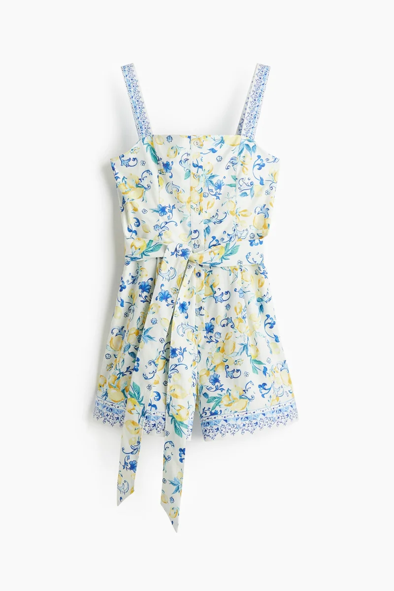 H&M  Cotton poplin playsuit for Women | Best Price UAE