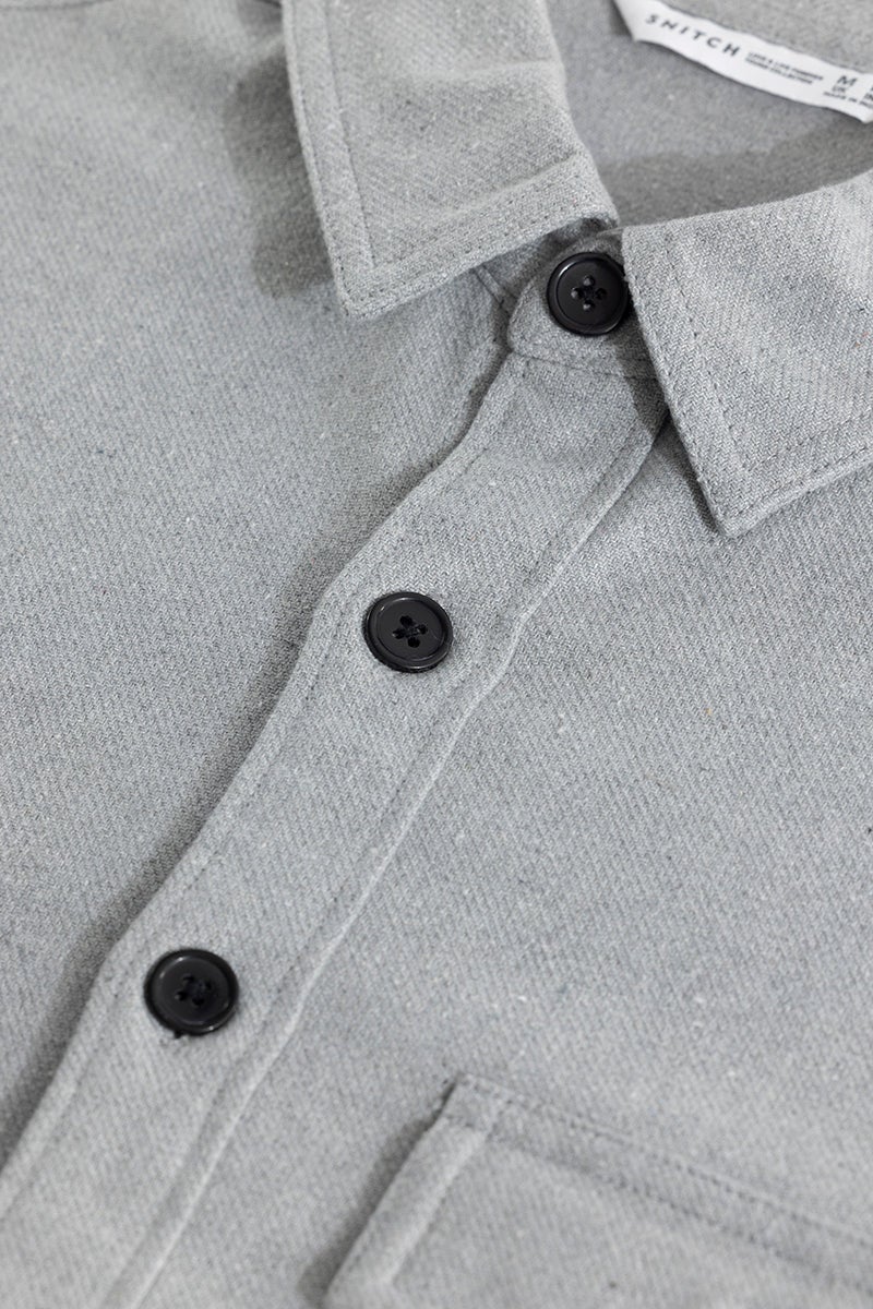 SNITCH Overflap Ash Grey Overshirt - Image 3