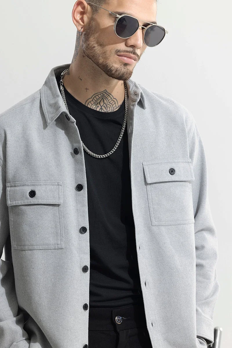 SNITCH Overflap Ash Grey Overshirt